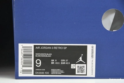 Hyperoad WHITE 3 AIR FRAGMENT JORDAN BLACK 0907